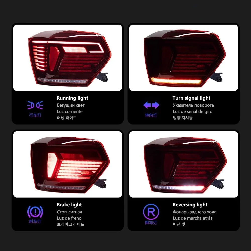 لفولكس واجن فولكس فاجن بولو 19-24 تعديل الضوء الخلفي الجمعية تشغيل الفرامل عكس الضوء الديناميكي بدوره إشارة #4