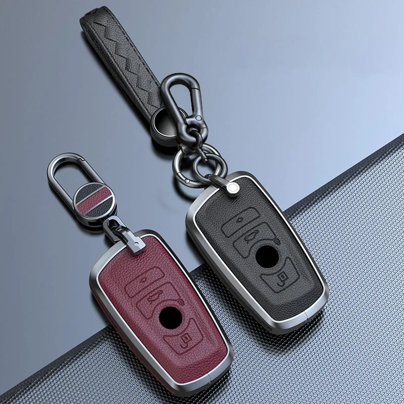 

Zinc Alloy Cowhide Car Remote Key Case Fob For BMW F10 F11 F20 F30 F31 F34 E90 G30 X1 X3 E83 M2 F40 X4 M1 M3 M4 Series 1 2 3 5 7