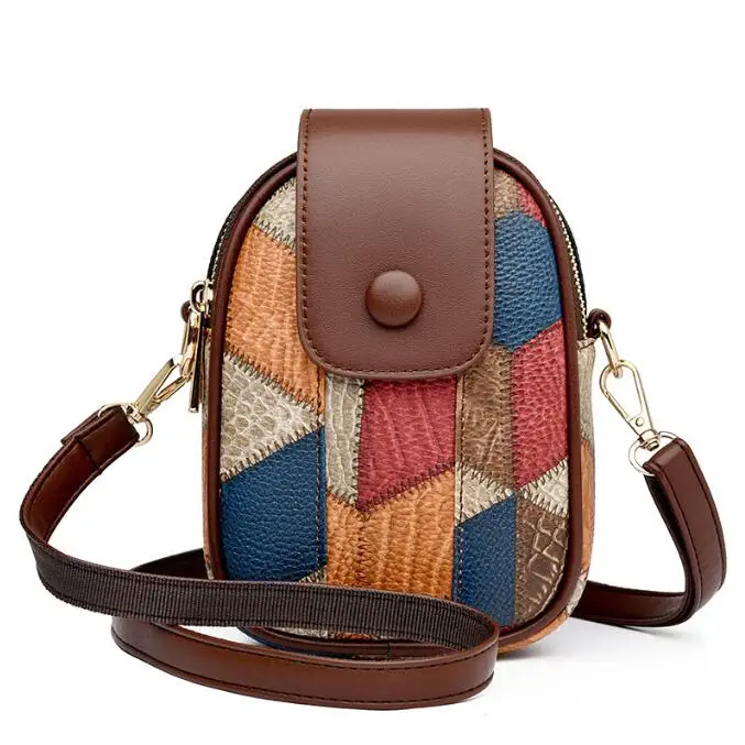 

Simple Design PU Leather Crossbody Shoulder Bags for Women Spring Retro Handbags and Purses Ladies Mobile Phone Bag