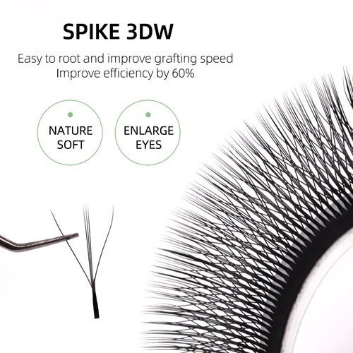 Imagen 2 del producto Lashprofessor 3D 4D 5D YY pestañas con punta en forma de L M extensión de pestañas con punta 3D imitación visón 4D trébol Hada prefabricada volumen ventilador pestañas