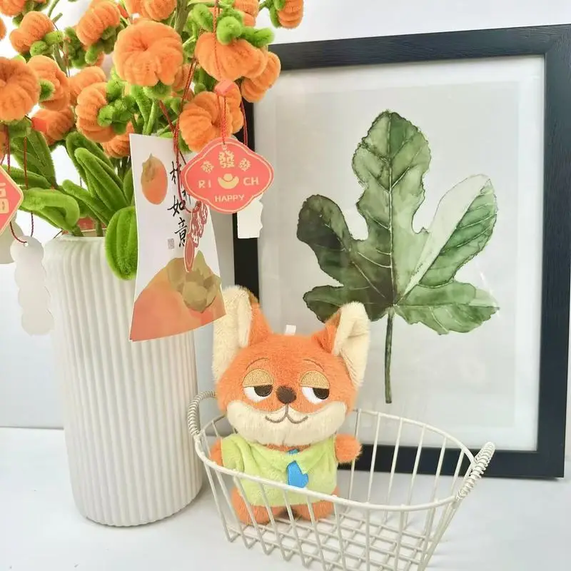 Zootopia 15 cm Plüschpuppe Spielzeug Anhänger Disney Judy Nick Flash Leopard Polizist Weicher süßer Schlüsselanhänger Auto Tasche Anhänger Geschenk