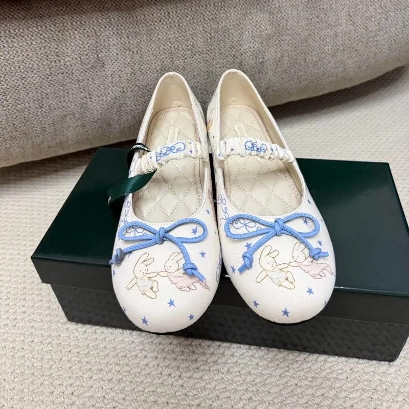 

New Womens Mary Jane Shoes Sweet Style Lolita Casual Shoes for Woman Exquisite Shallow Flat Shoe Designer Shoes Zapatos De Mujer