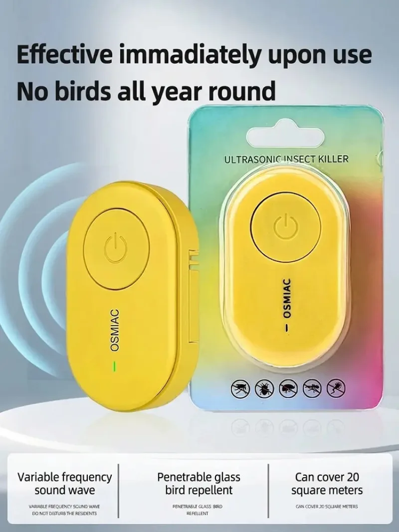 Ultrasonic Insect Repellent Children's Pet Electronic Mosquito Repellent Outdoor Garden Yard Automatic Silent Bird Repeller