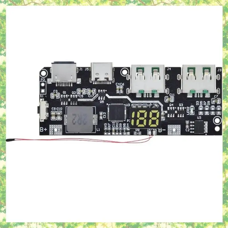 Smart-QC4.0 QC3.0 LED Dual USB 5V 4.5A 22.5W Micro/Type-C USB Mobile Power Bank 18650 Modulo di ricarica Protezione dalla temperatura