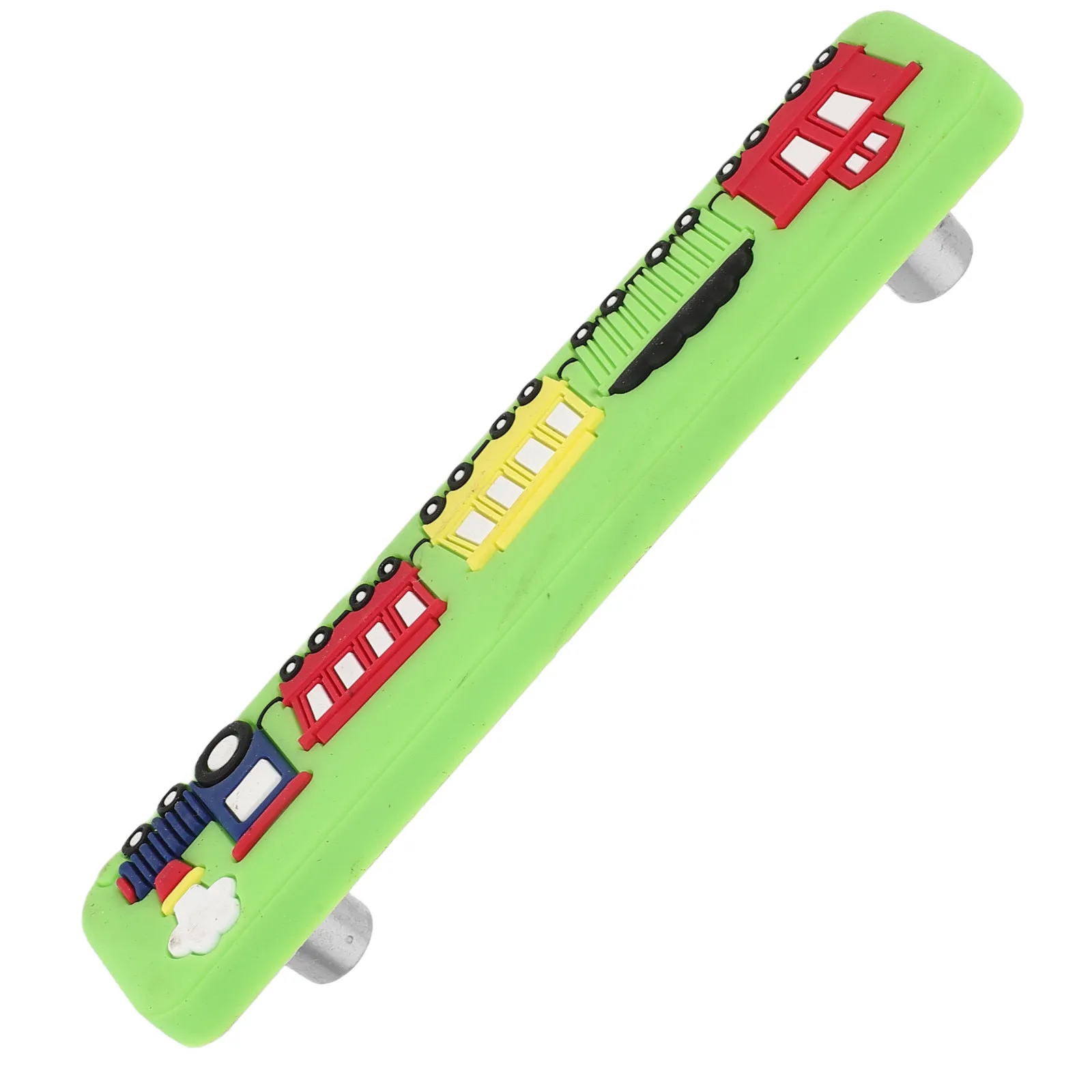 Cartoon Train Cabinet Handle 96Mm Green PVC Wardrobe Pull Bedroom Drawer Knob Furniture Nursery Playroom