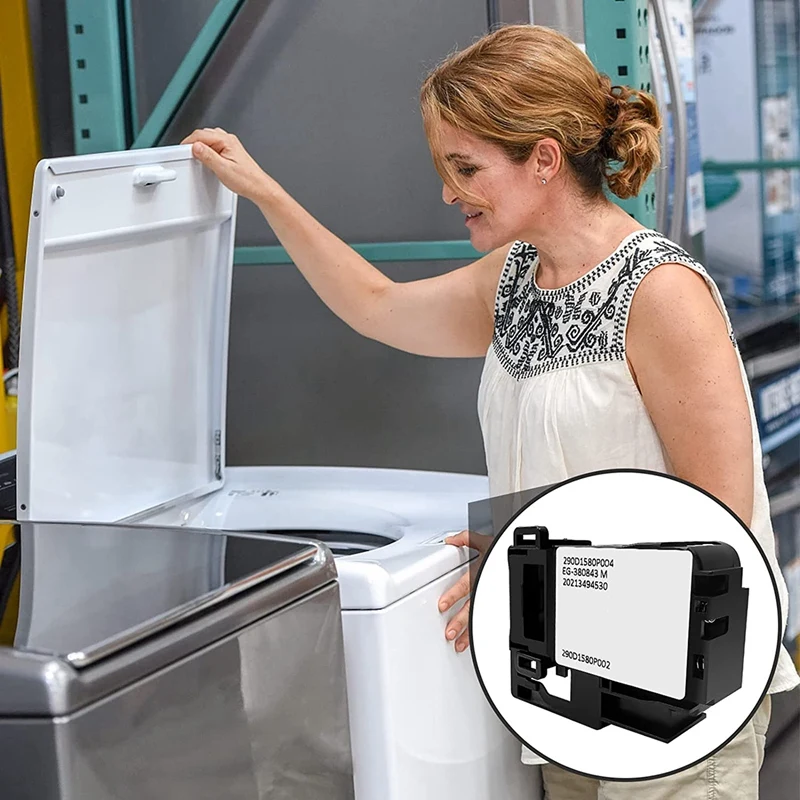 1 Buah Sakelar Kunci Tutup Mesin Cuci WH01X27954 Hitam untuk Mesin Cuci Ge untuk Mesin Cuci Beban Atas Ge Hotpoint