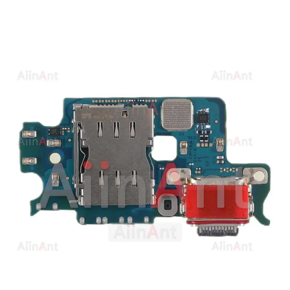 Aiinant USB Port Charger Board Dock Connector Charging Flex Cable For Samsung Galaxy S23 Ultra Plus S23+ S911B S916B S918B 5G