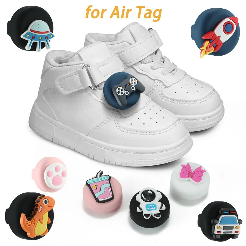 Capa Protetora Impermeável para AirTag com Decorações de Desenhos Animados, Suporte para Cadarço Projetado para Sapatos de Meninos e Meninas