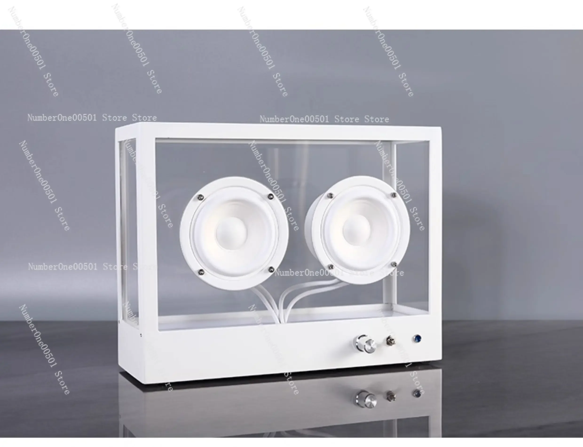 

Transparent audio ornaments e-sports room creative living room Nordic white square acrylic Bluetooth speaker