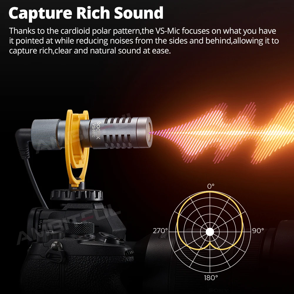 

Компактный микрофон Godox VS-Mic с разъемом 3,5 мм для iPhone, Android-смартфонов, DSLR-камер, для видеозаписи ￼ ￼