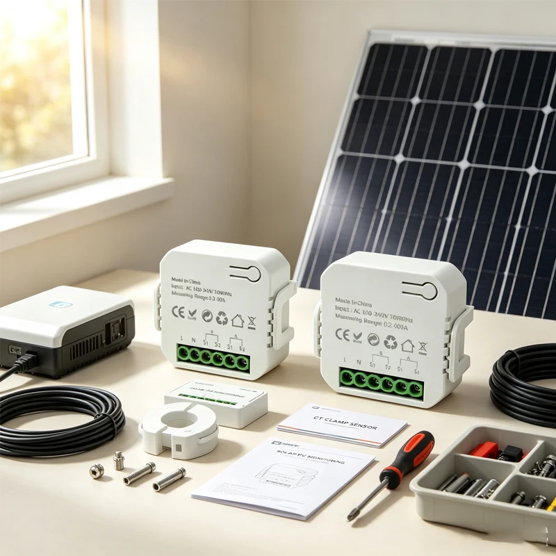 WiFi Smart Energy Meter with Transformer CT Tuya Bidirectional Monitoring for Solar PV System Generation & Consume APP Control
