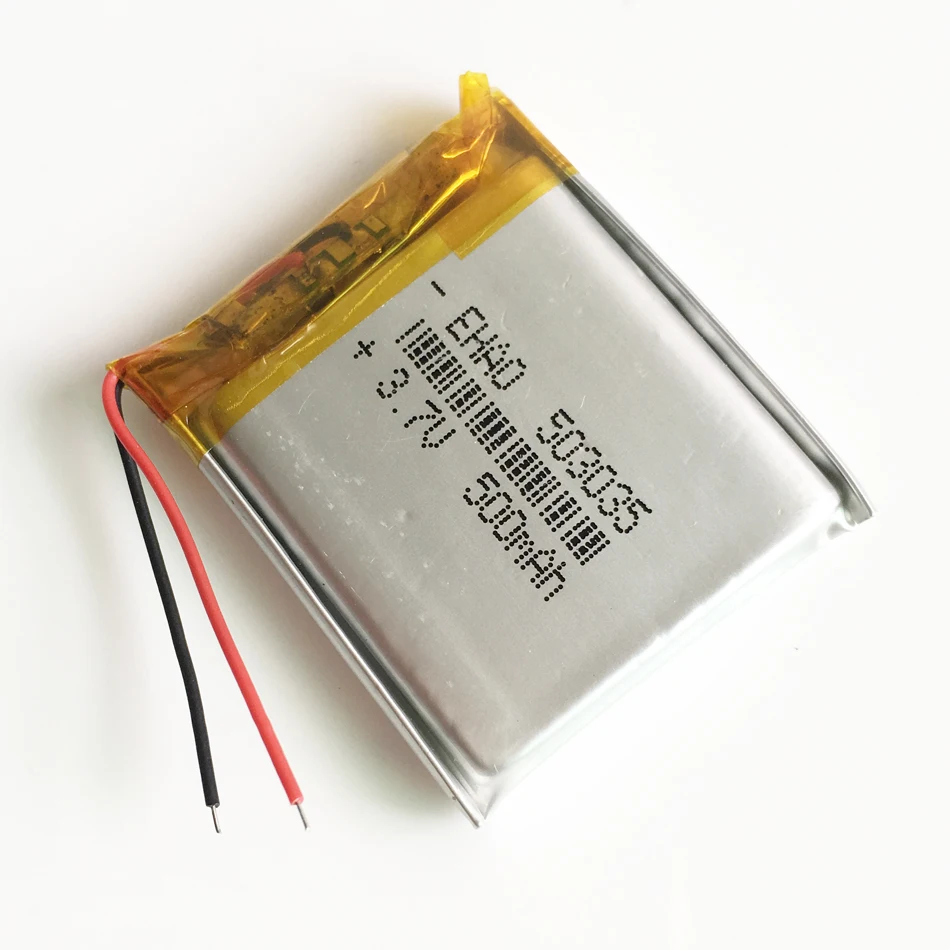 3.7V 500mAh 503035 + JST 1.25mm 2Pin wtyk litowo-polimerowa LiPo akumulator do GPS Bluetooth rejestrator słuchawkowy mp3 mp5