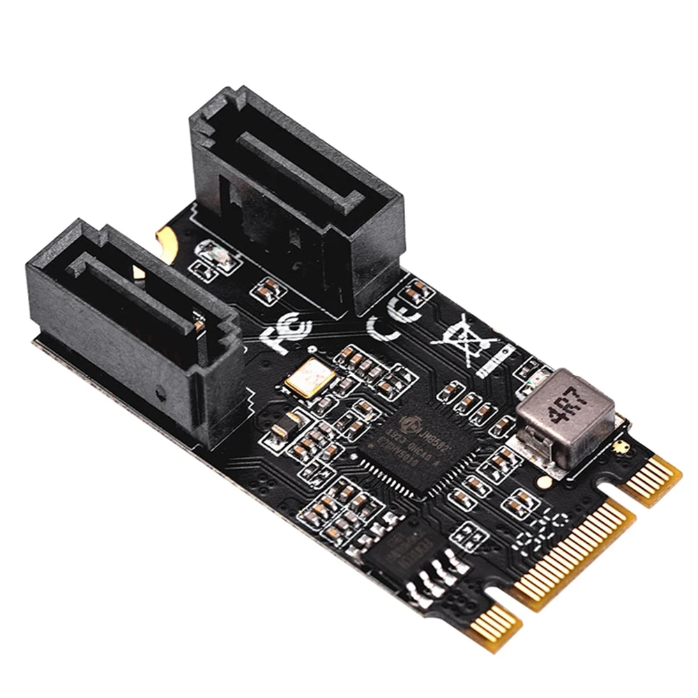 

Лидер продаж M2 PCIE NVMe SATA6G 2-портовый SATA III 6 Гбит/с M.2 22X42 M Key и B Key Controller Adapter Card JMB582
