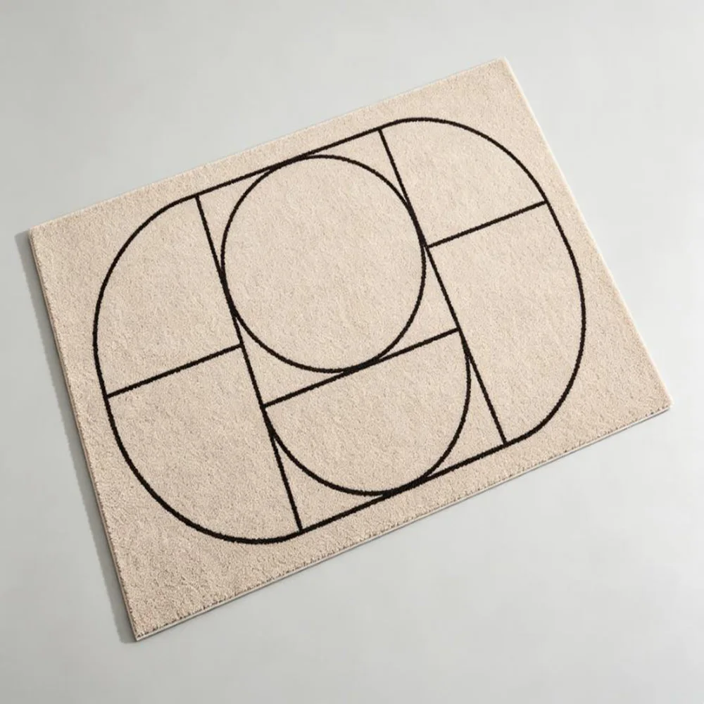 

Morandi Doormat Hallway Mat Grid Geometry Print Personalized Custom Non Slip Waterproof Rug For Kitchen Fresh Home Decor