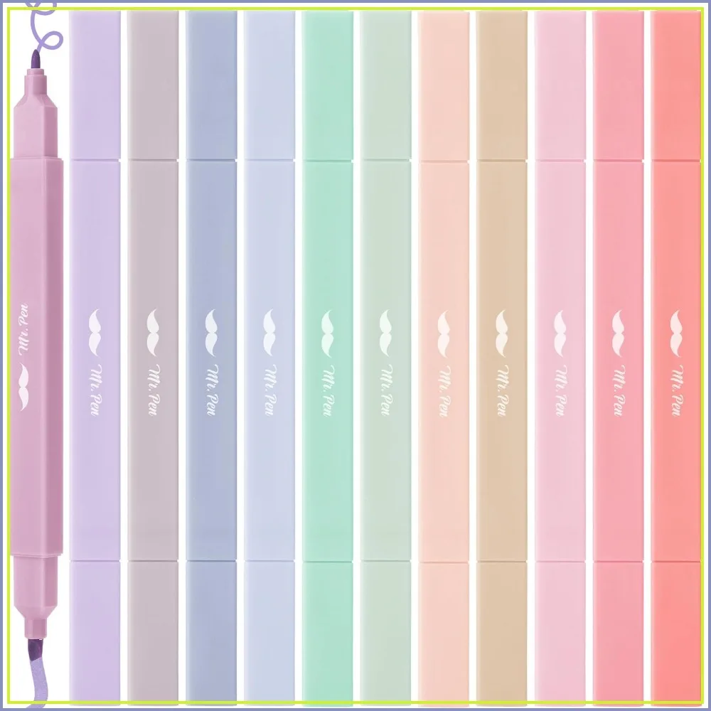 

Dual Tip Aesthetic Highlighters, 12 Pcs, Chisel & Fine Tip, Assorted Colors, Fast Dry, Back to School Supplies