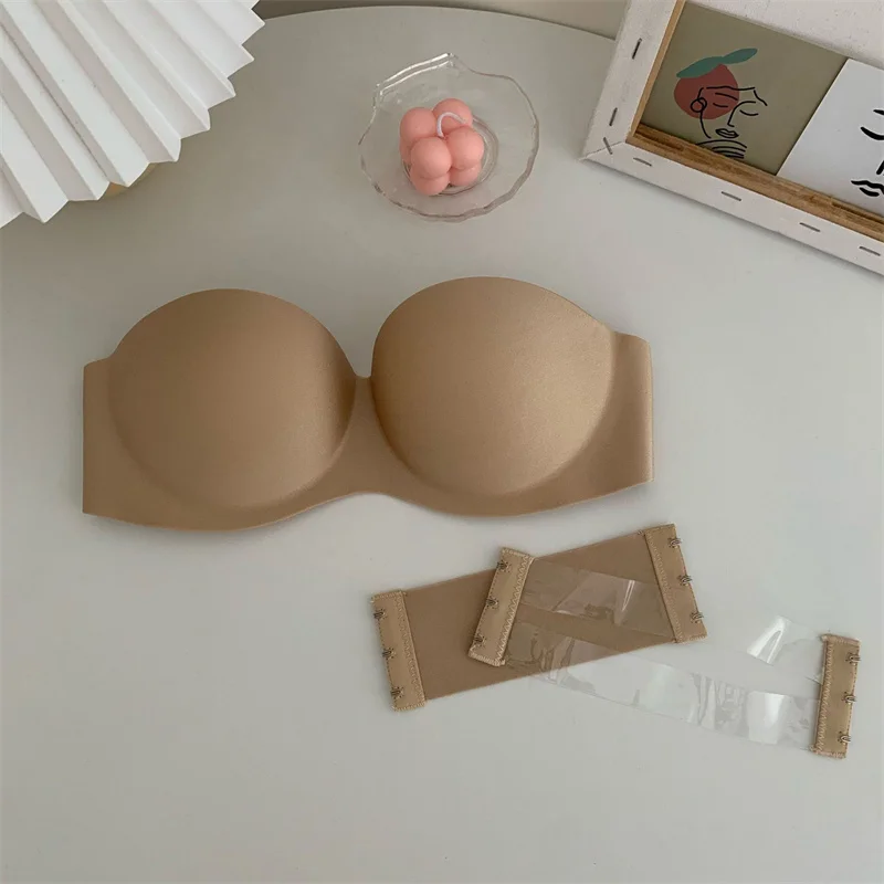 Strapless Invisible Sexy Bra Solid For Women Summer New Non-slip Sexy Push-up Comfortable Underwear For Dress Brasieres