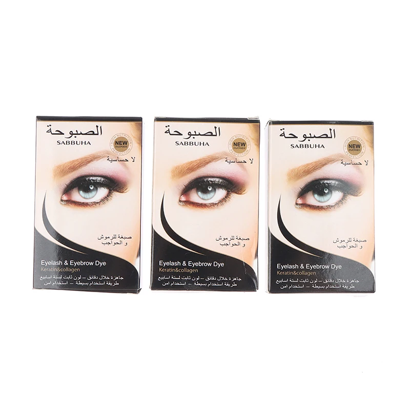 Henna Eyelash Eyebrow Dye Tint Gel Eyelash Brown Black Tint Cream Kit Easy Dye