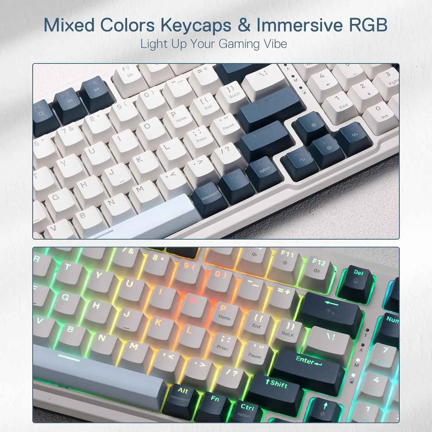 Imagem -04 - Redragon K686 Pro 98 Teclas Junta sem Fio de Modos Rgb Gaming Mecânico Teclado de Troca Quente com Amortecimento de Ruído de Camadas