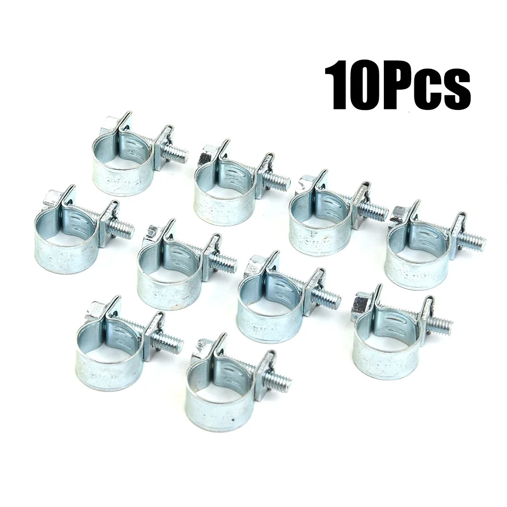 

10 Pcs Fuelline Or Petrol Pipe Clips Nut And Bolt Fuel Line Clamps Petrol Pipe Diesel Air Small Adjustable Clamp