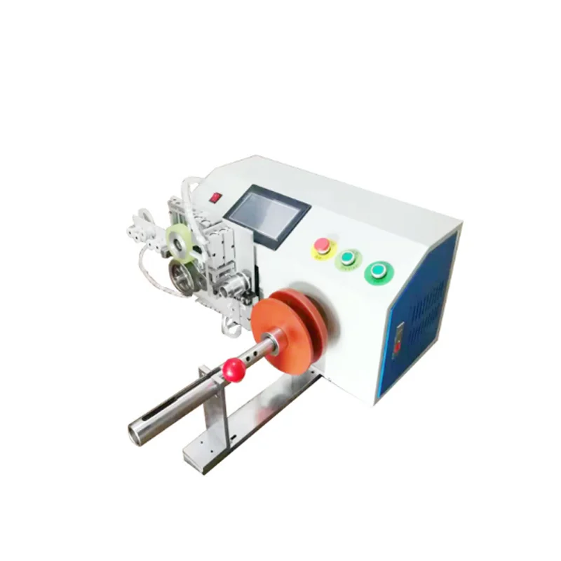 Electrical wire spool winding cable tying machine