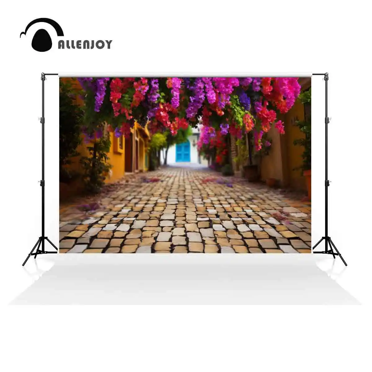 Allenjoy Mexican Fiesta Flowers Street Backdrop