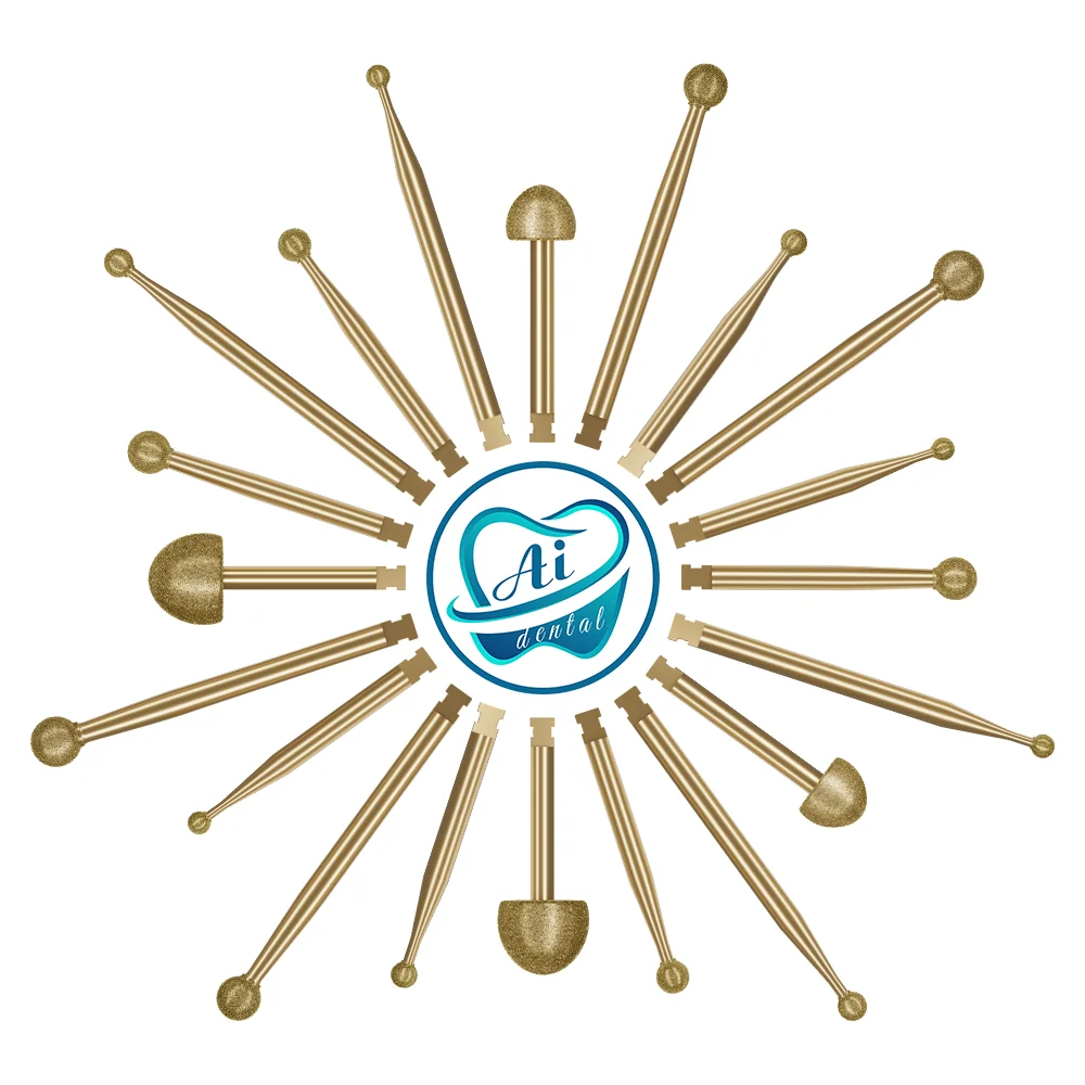 

1pcs Dental Diamond Burs CA 2.35mm for Low Speed Handpiece Polishing and Cutting with 23/26/34mm Length Surgical Golden Burs