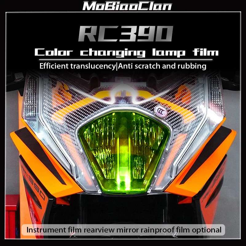 

For KTM RC390 2022 Motorcycle Headlight Instrument Film Transparent Protection Film Modification Accessories