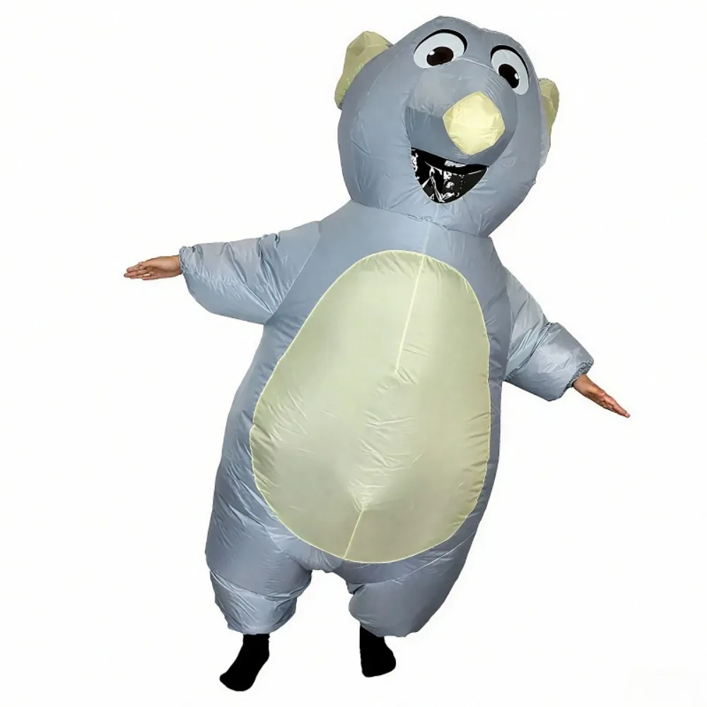 Cartoon Inflatable Mouse Costume Full Body Jumpsuit Waterproof Cute Mouse Inflatable Suit Funny Lightweight