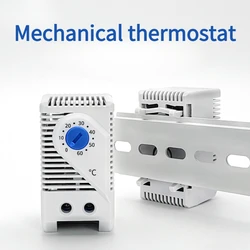 Temperature Controller KTO011 Mechanical Switch KTS011 NO NC 0-60℃ Cabinet Thermostat And Humidity Control AC 250V 10A