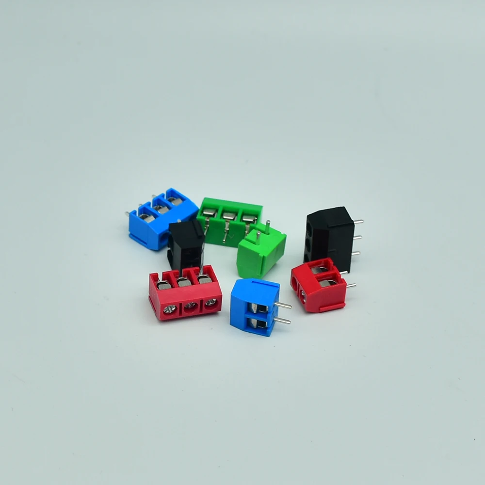 300v 10A Pitch 2 3 Pin Spliceable Plug-in Pitch 5.0mm Straight Pin 2P 3P 4P Screw PCB Terminal Block Connector Blue Green RED