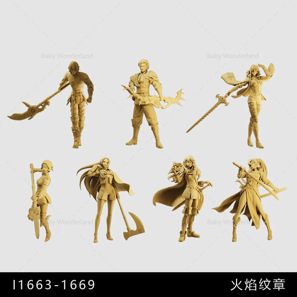 In Stock 1/64 1/43 1/35 Game Male And Female Hero Mercenary Teacher Figures Unpainted Model Creative Scene Vehicle Toys