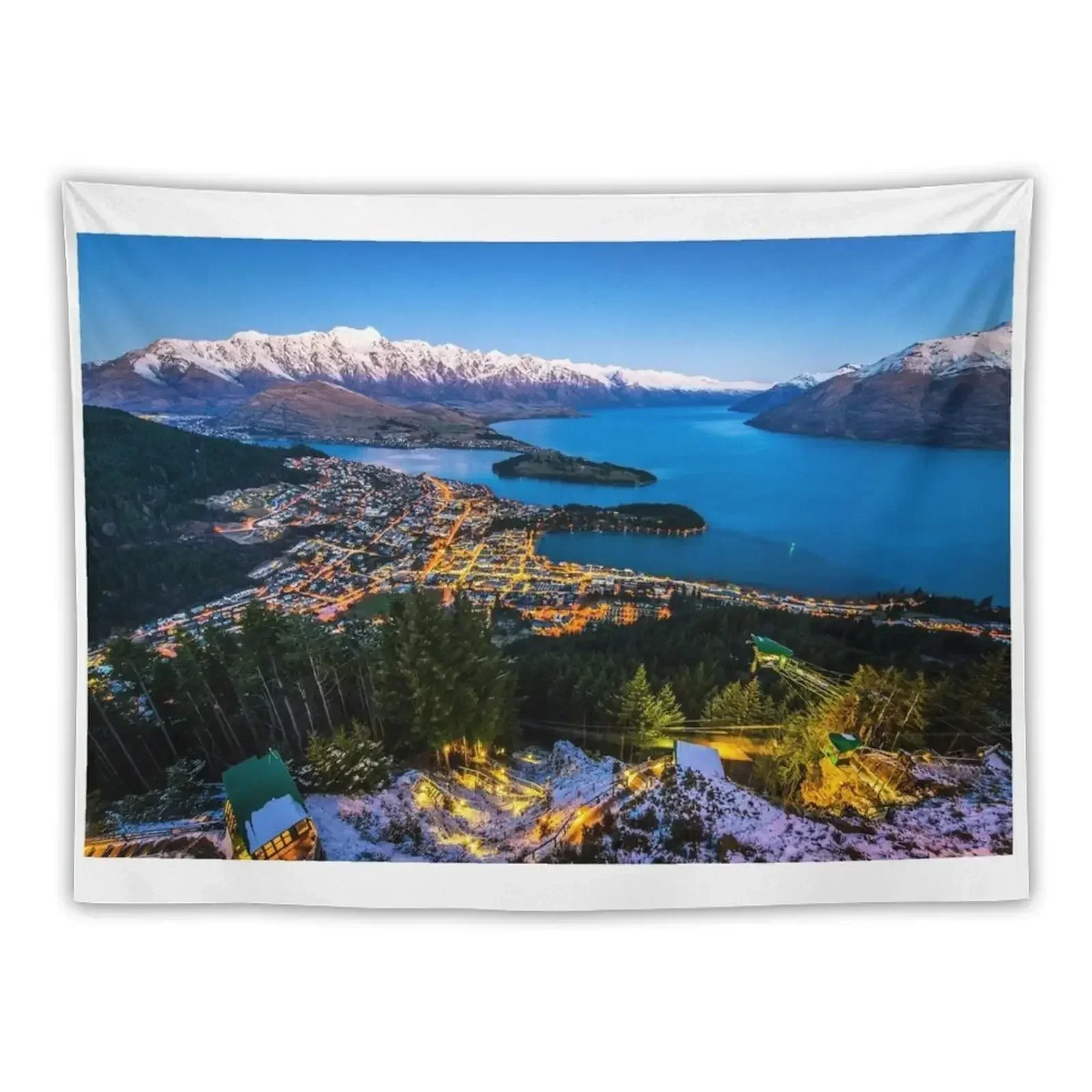 Queenstown New Zealand Tapestry Wall Carpet Aesthetic Decoration Bedroom Deco Tapestry