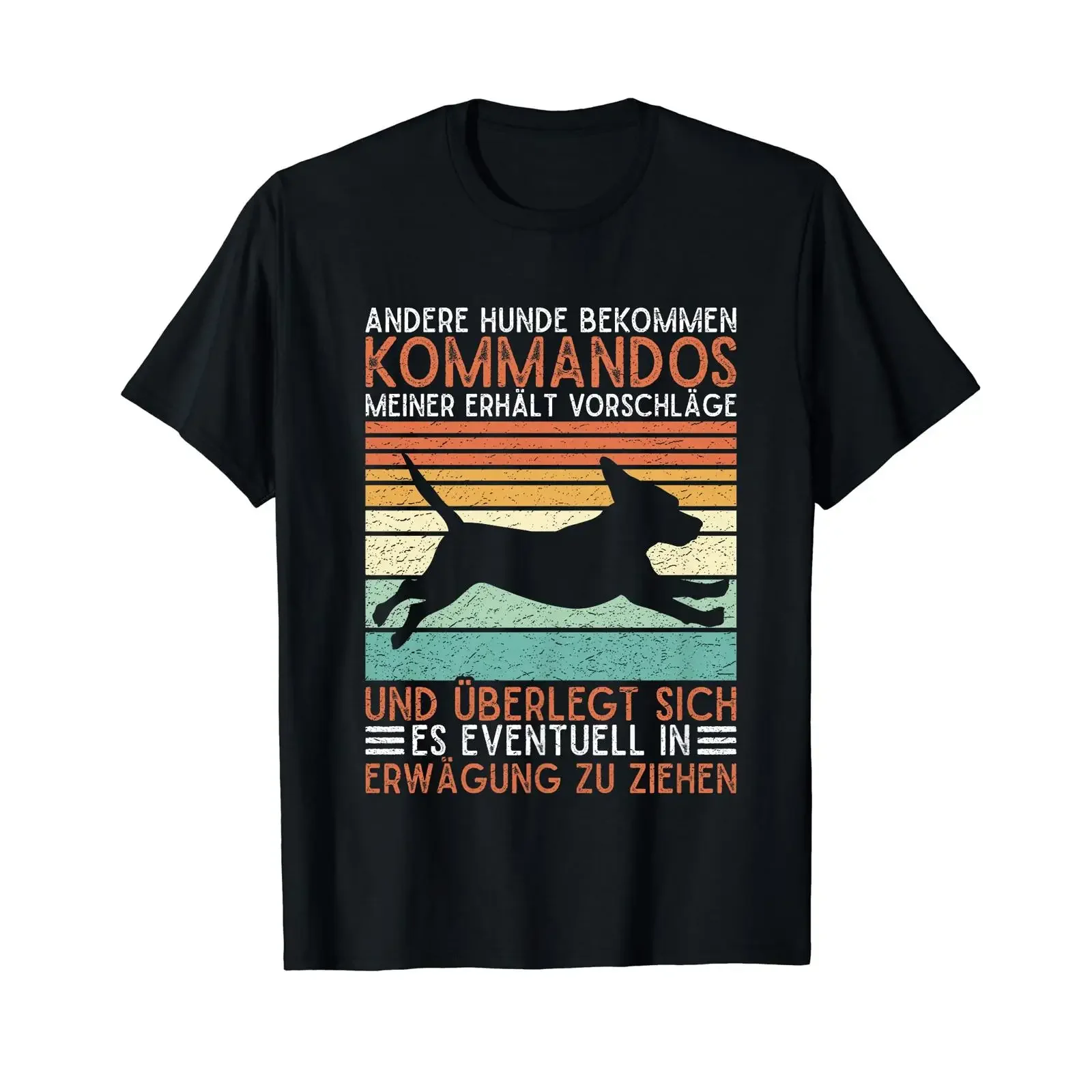 Funny Dog T Shirt with German Text My Receives Suggestions black vintage Washed Slightly Soft streetwear Stretched Unisex