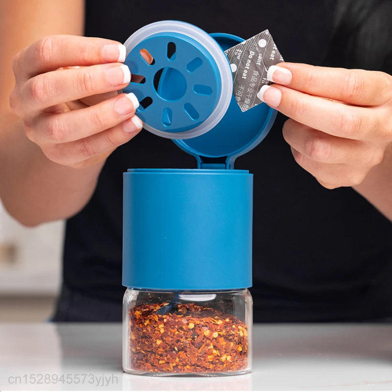Youpin Zuutii برطمان توابل صندوق توابل مقاوم للرطوبة عالية البورسليكات زجاجة توابل المطبخ التوابل جرة مع ملعقة