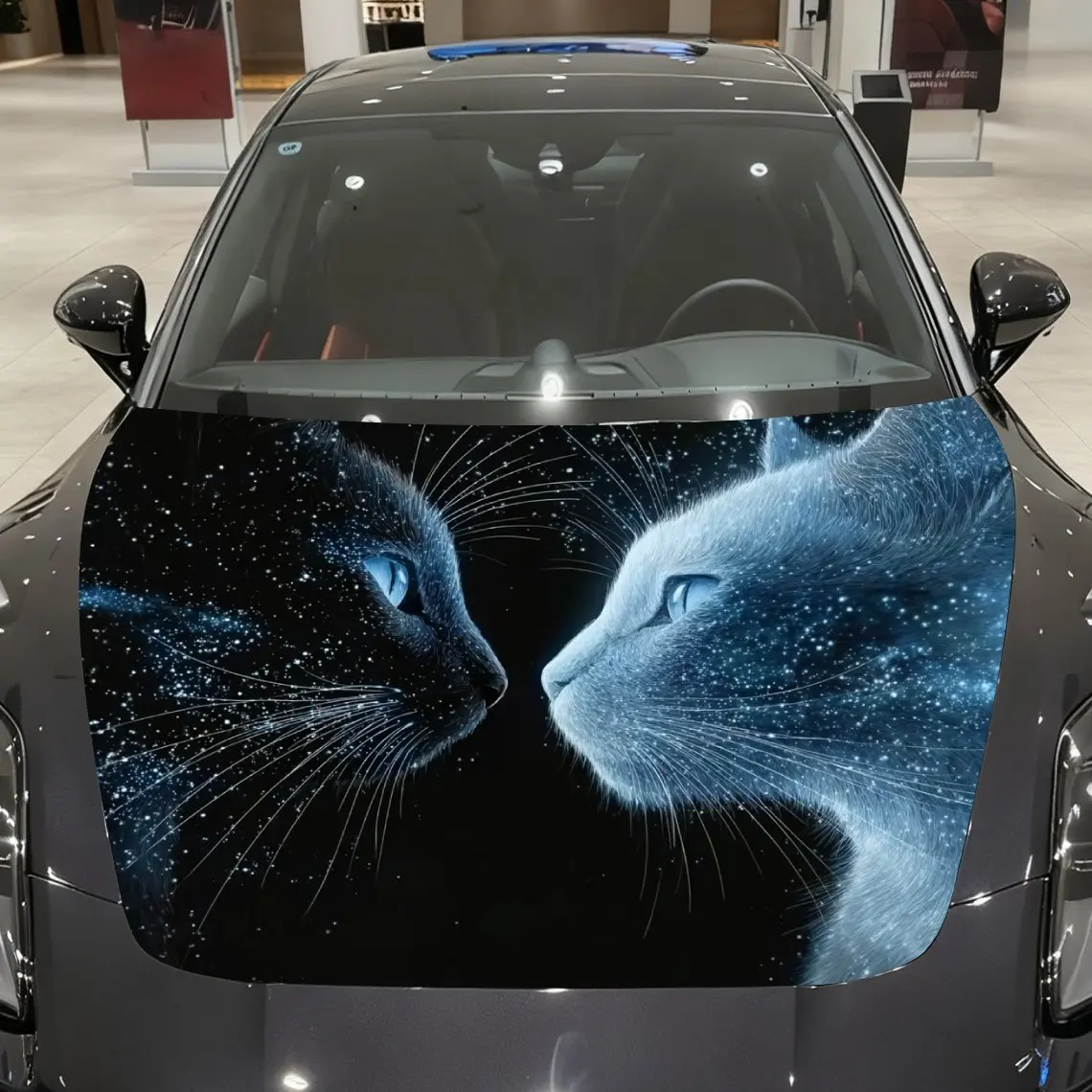 

Наклейка на капот автомобиля с изображением кошки, прочная виниловая пленка из ПВХ, подходит для большинства автомобилей, защитная пленка на капот в подарок, автозапчасти | Реалистичная постер