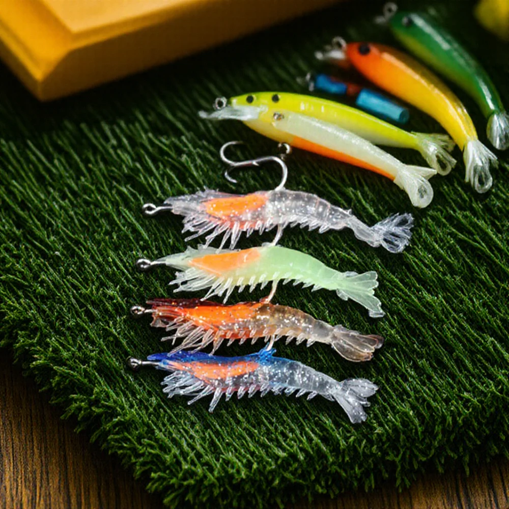 طُعم صيد الروبيان من السيليكون الناعم مقاس 6 سم 3 جرام مع خطافات لصيد الأسماك في المياه العذبة مثالية للأنشطة الخارجية #1