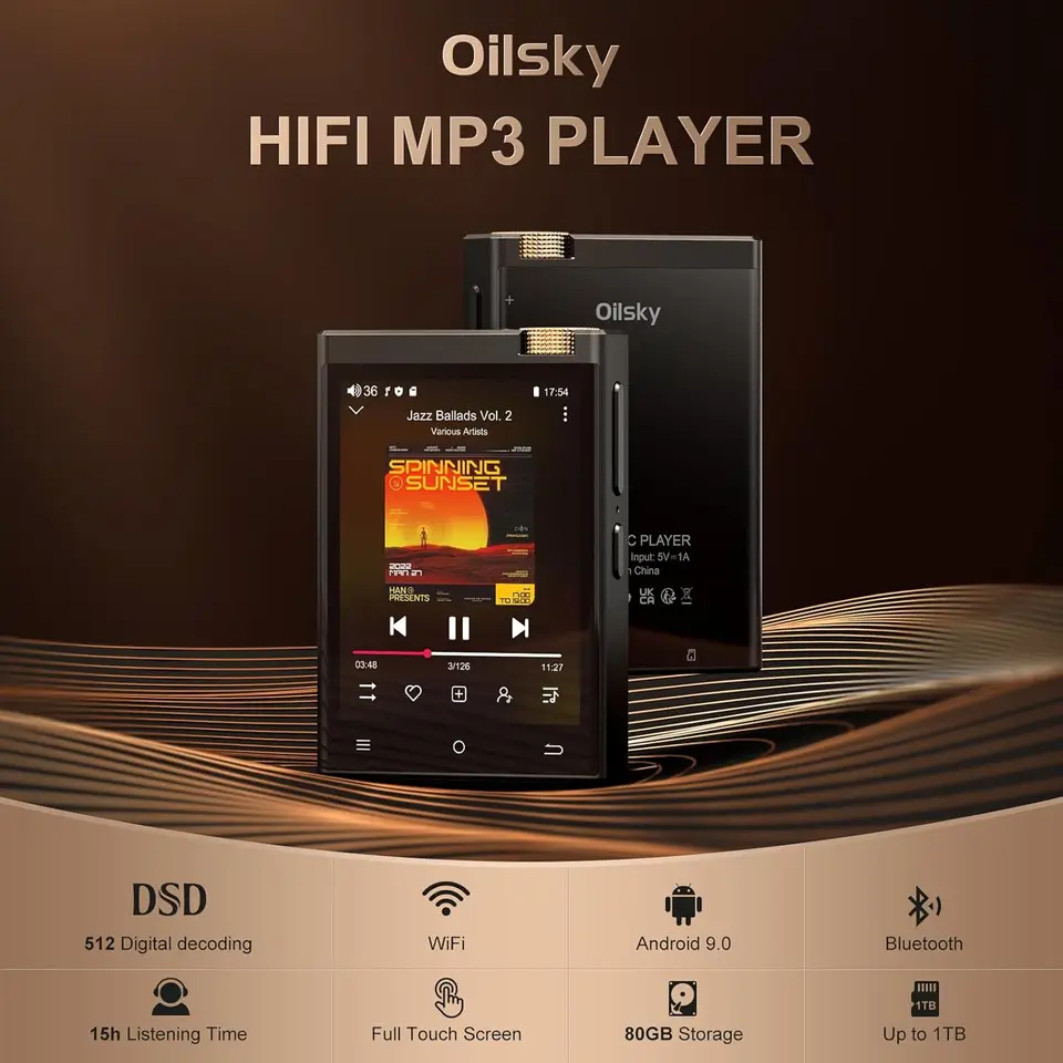 Oilsky Reproductor Mp3 Mp4 Android Bluetooth Hi Res 16gb | Cuotas sin interés