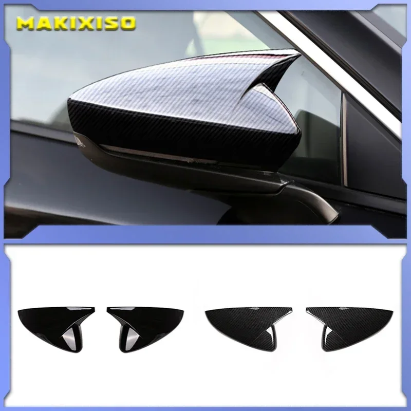 

For Mazda3 Mazda 3 axela 2019 2020 2021 carbon fiber Car Rear-view Mirror Covers Shell Rearview Mirror Edge Guards Cover