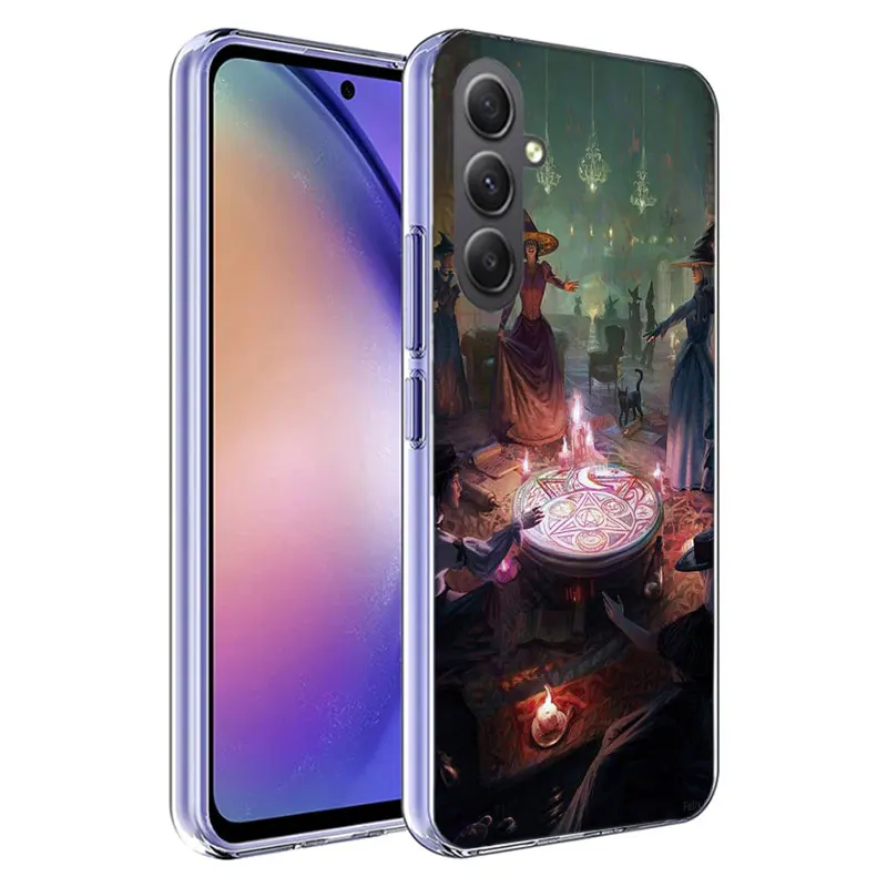 Witch Magic Case For Phone Samsung Galaxy A12 A22 A32 A52 A52S A13 A23 A33 A53 A14 A24 A34 A54 5G A73 A42 A9 A8 A7 A6 Plus Cover