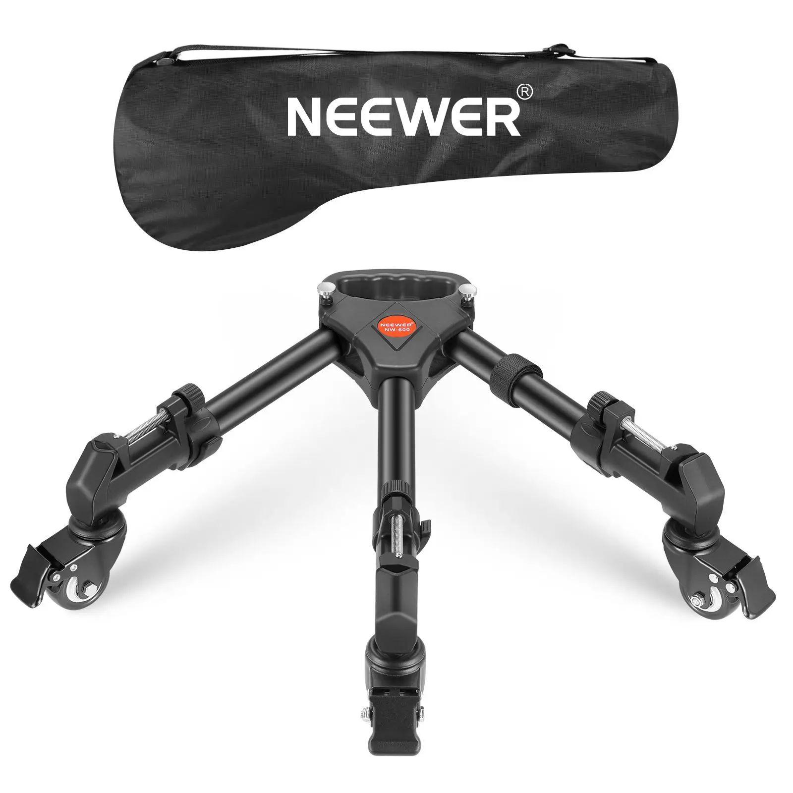 Neewer Nw-600 Metal Mobile Tripod Triangular Pulley Universal Cart Triangular Frame Roller Bottom