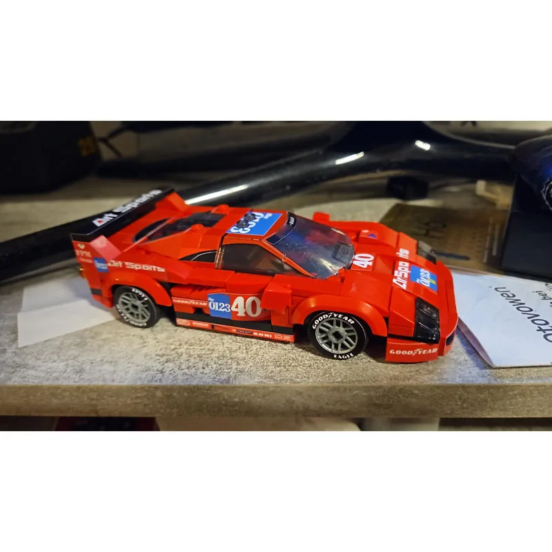 

MOC-128521 Классический культовый супер спортивный автомобиль F40, гоночный кирпичный автомобиль, модель 187CartsMOC, креативная игрушка на день рождения, подарок для мальчиков и детей