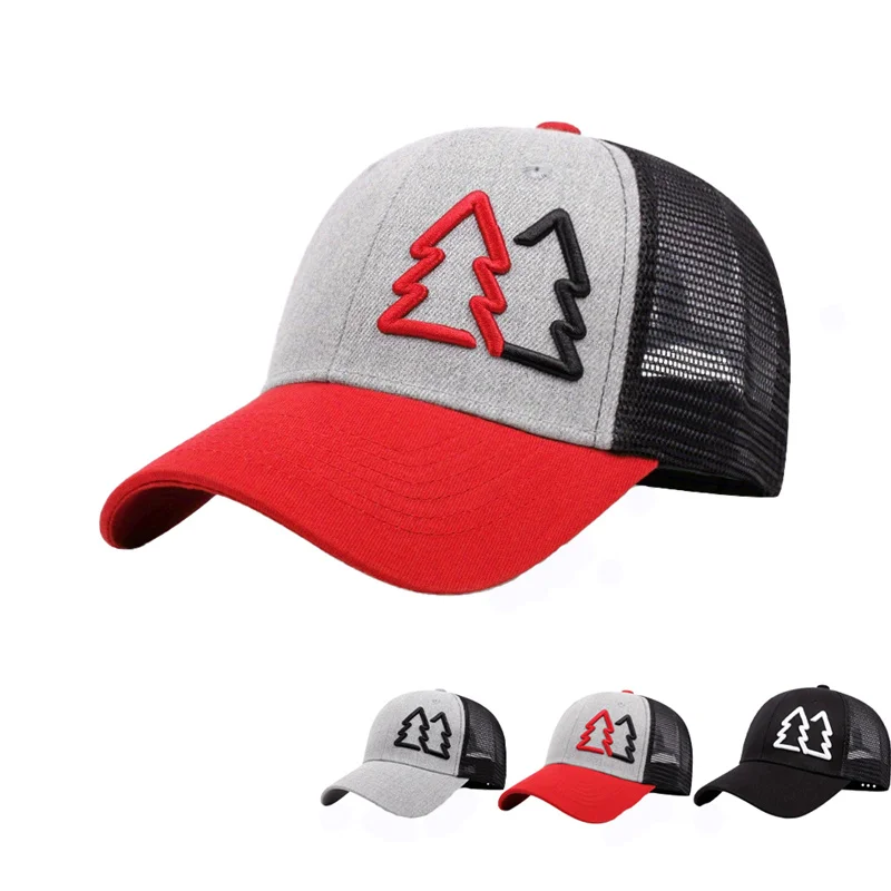 

Summer Fashionable New Unisex Tree Woods Embroidery Baseball Net Caps Spring Autumn Outdoor Adjustable Casual Hats Sunscreen Hat