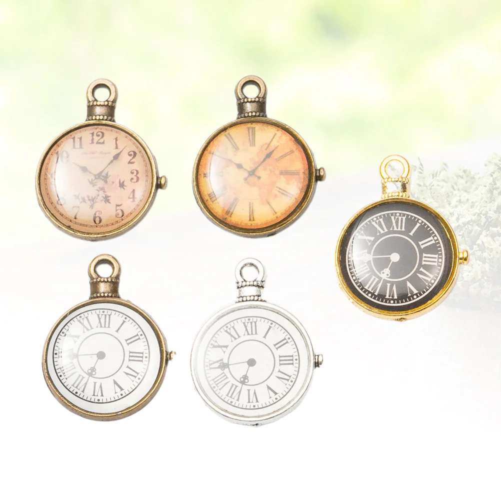 

15 Pcs Pendant Handmade Bracelets Watches Clock Charms Jewelry Making Pendants DIY