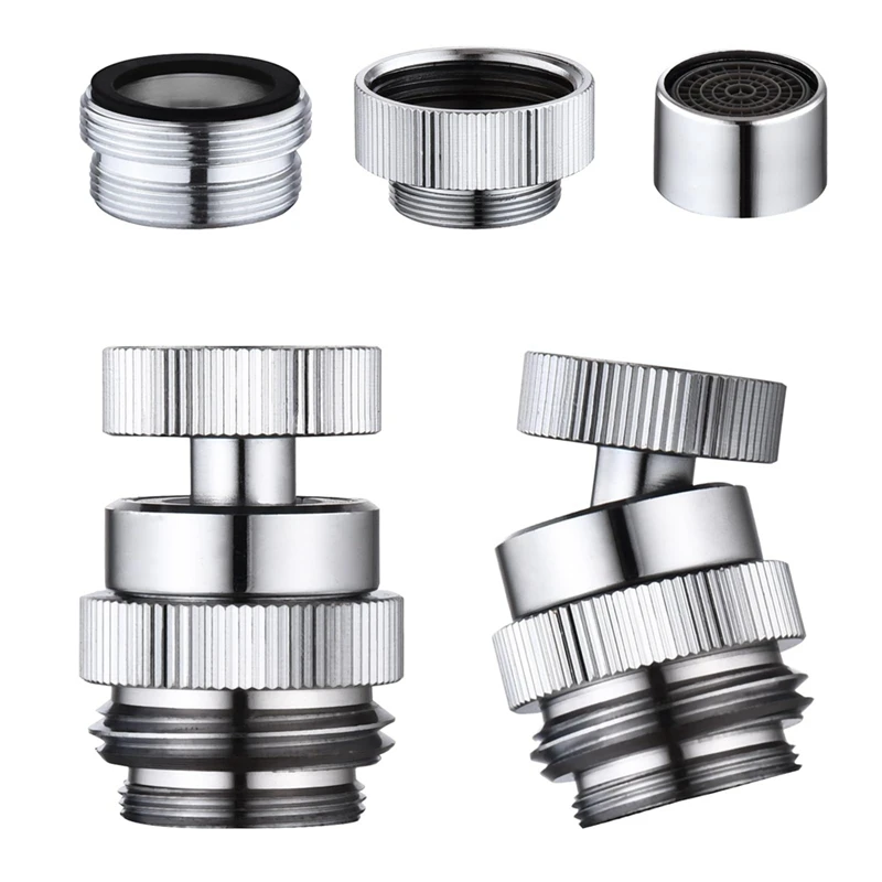 محول مهوية دوارة لتوصيل خرطوم الحديقة متعدد الخيوط محول خرطوم الحديقة 3/4In GHT موضوع معدني