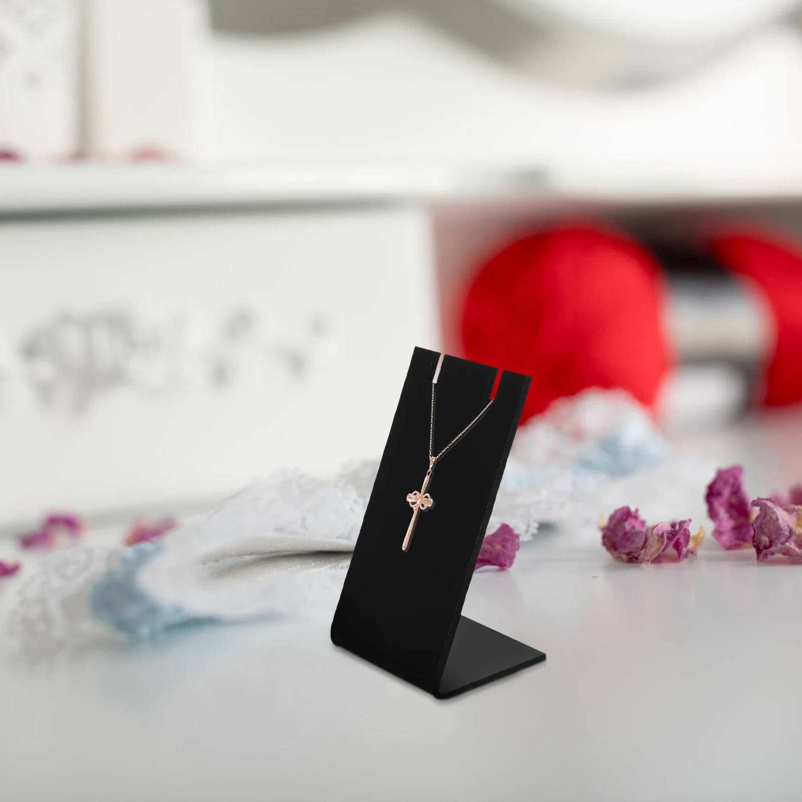 

2Pcs Acrylic L Shape Jewelry Holder Stand Organizer Retail Display for Earrings Necklaces Bracelets Earrings Organizer