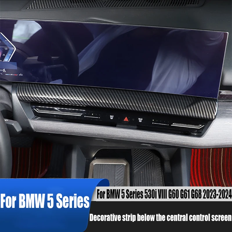 

Для BMW 5 серии 530i VIII G60 G61 G68 2023 2024, декоративная полоса под навигационным экраном, детали для модификации салона автомобиля