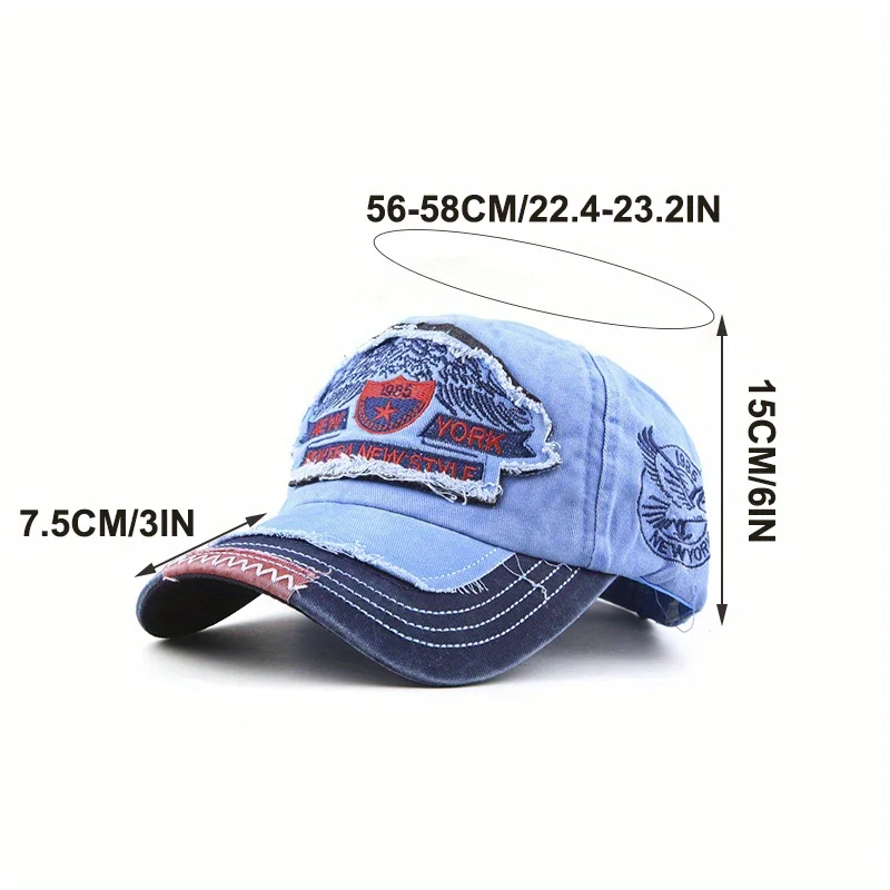 Cotton Washed Denim Baseball Cap Unisex Dad Hat High Quality Sports Hats Hat Cap for Men Women Embroidery Cap Outdoor Sunshade