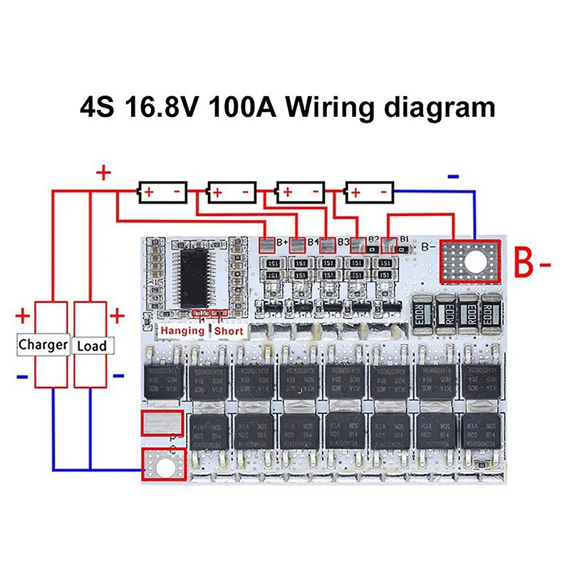 1pc 3s/4s/5s Bms 12v 16.8v 21v 3.7v 100a Li-ion Lmo Ternary Lithium Battery Protection Circuit Board Li-polymer Balance Charging