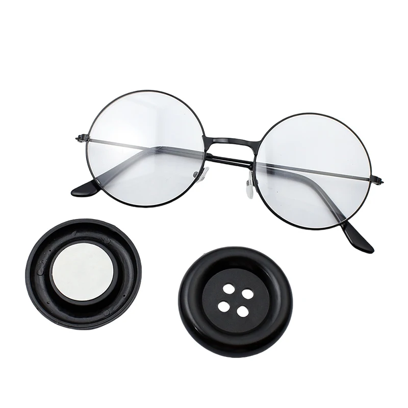 Gafas con botones de moda creativa, gafas para Cosplay, dibujos animados, disfraz de Halloween, accesorios, novedad, gafas divertidas, regalos