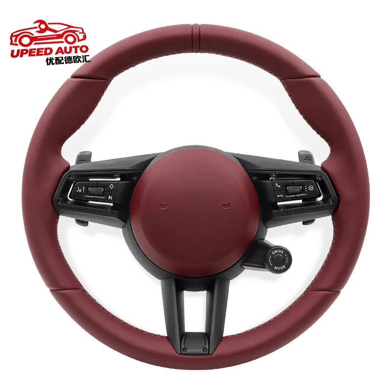 Suitable for Leather Wheel Porsche Macan Panamera Taycan 992 991 911 Carrera GT2 GT3 997 970 718 Cayenne 958 987 Steering Wheels